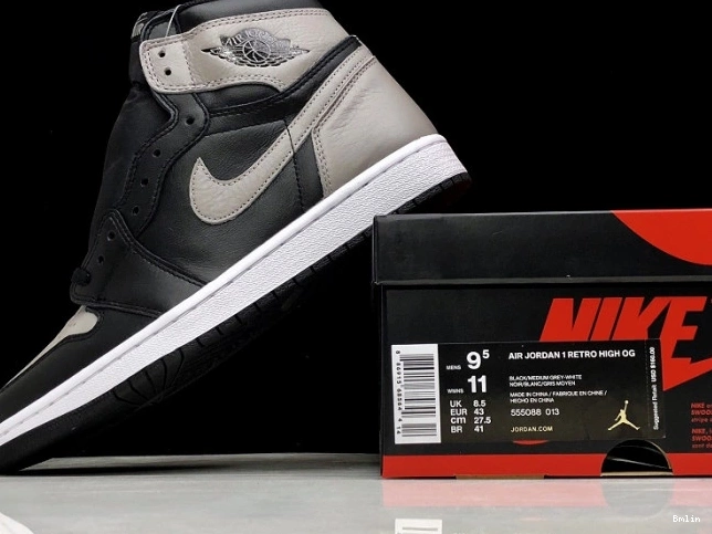 Boostmaster lin Jordan Air Black High 555088-013 Grey OG Shadow 1 Retro 0711